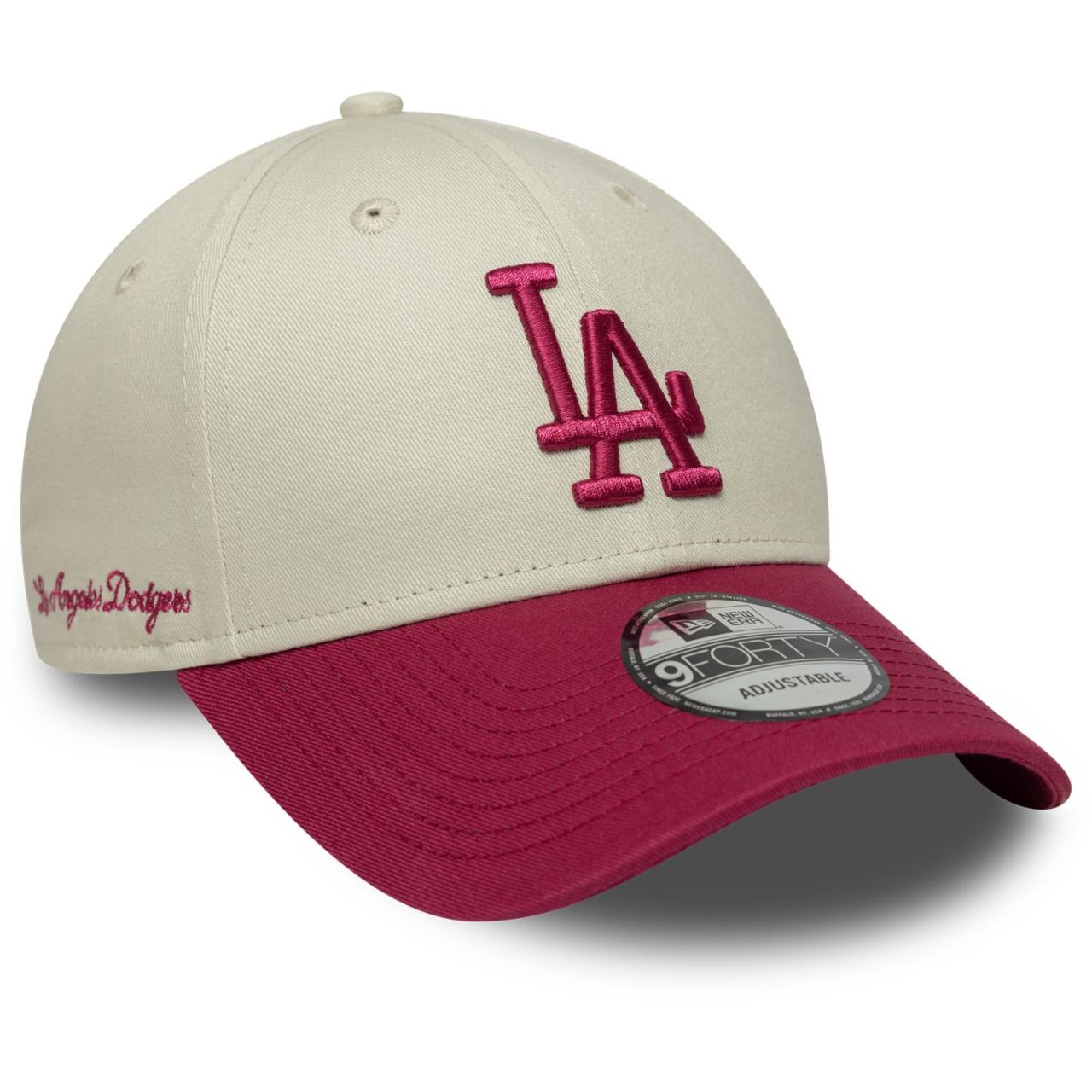 New Era 9Forty Strapback Cap SIDE SCRIPT Los Angeles Dodgers