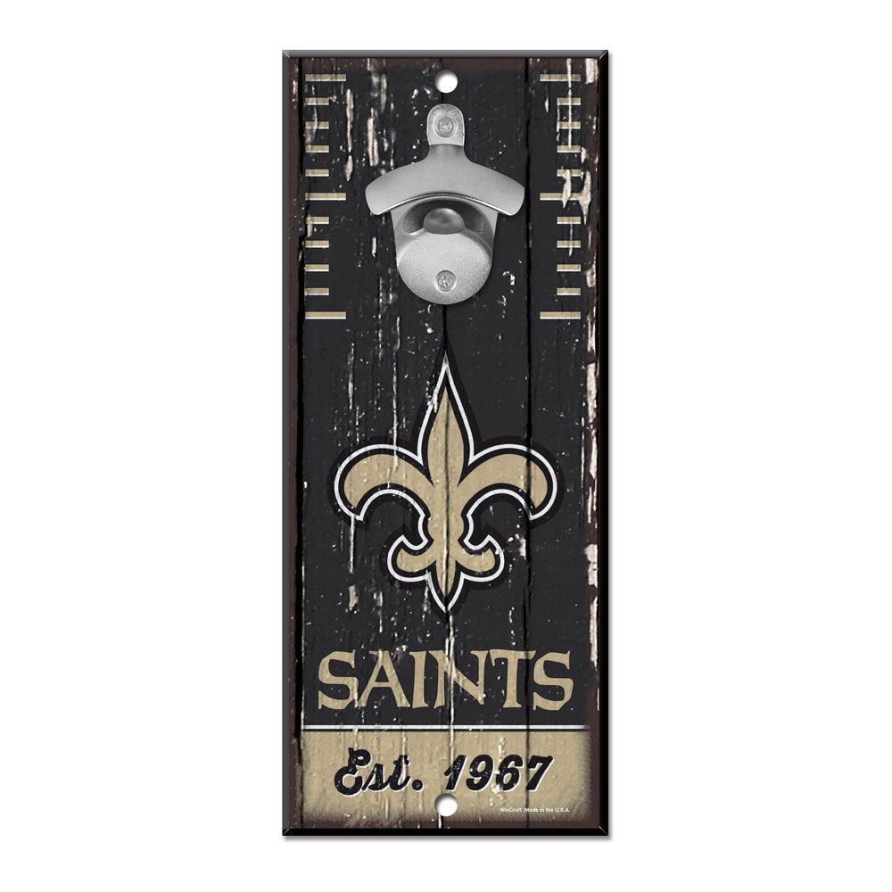 Wincraft Holzschild mit Flaschenöffner - New Orleans Saints