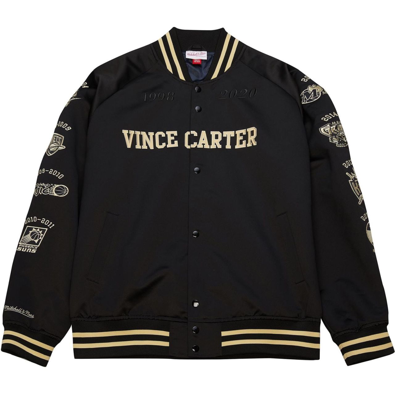 M&N Varsity Satin Jacke - HALL OF FAME Vince Carter