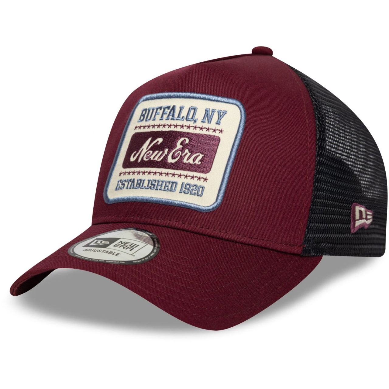 New Era A-Frame Mesh Trucker Cap - BRAND PATCH rubin