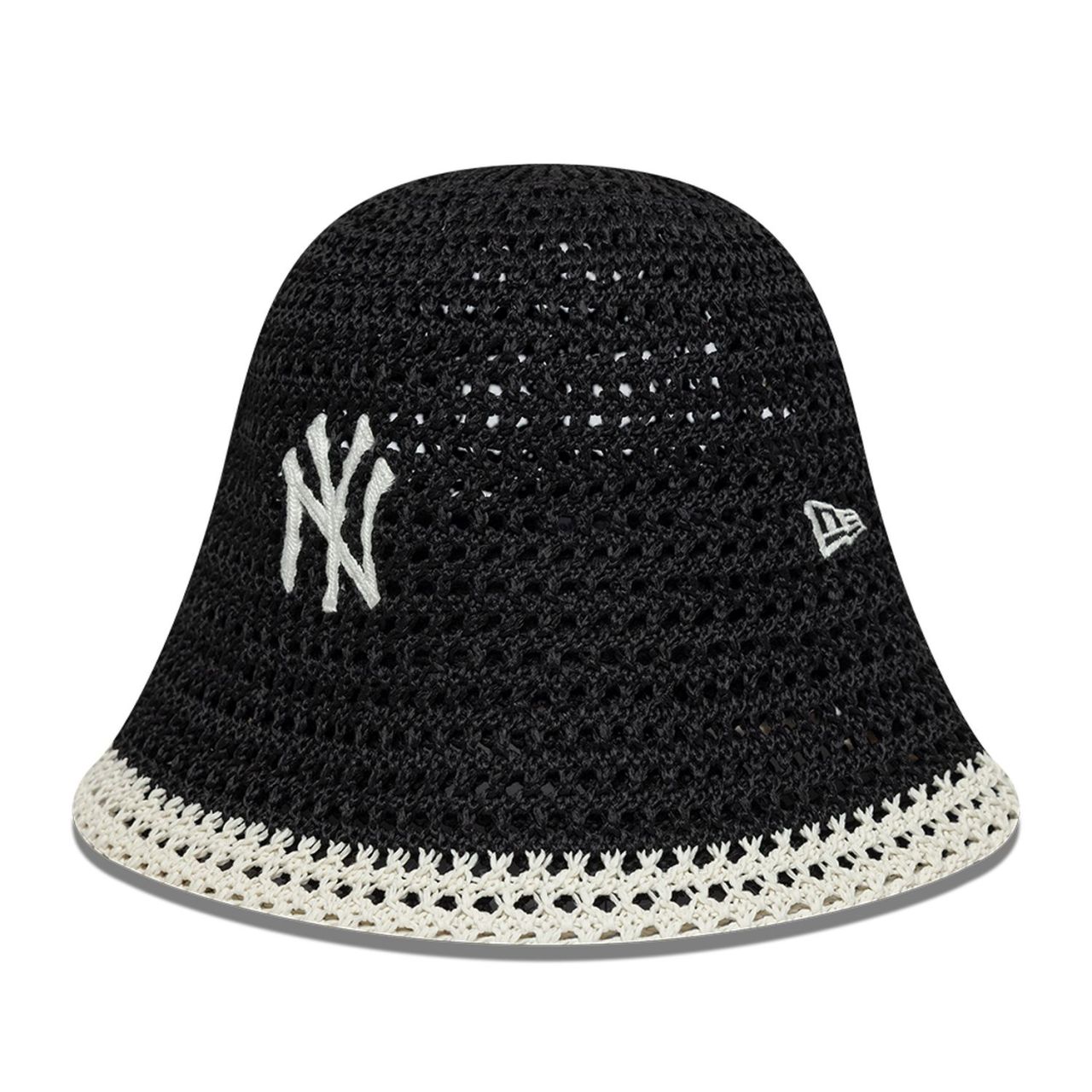 New Era Damen Bucket Hat - STRICK NY Yankees schwarz