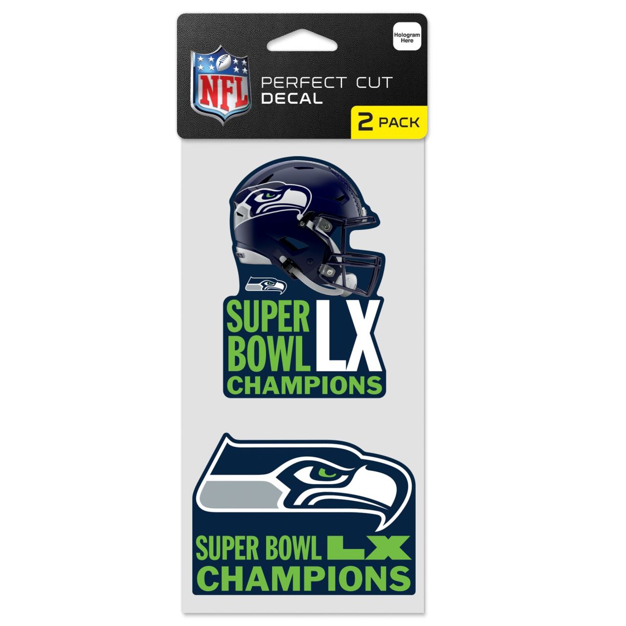 Aufkleber Multi-Use 2er Set 20x10cm Seattle Seahawks SB LV