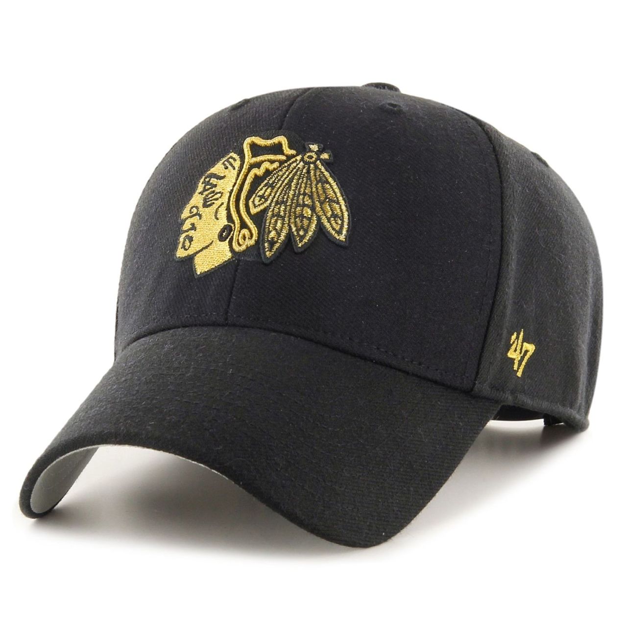 47 Brand Snapback Cap - GOLD METALLIC Chicago Blackhawks