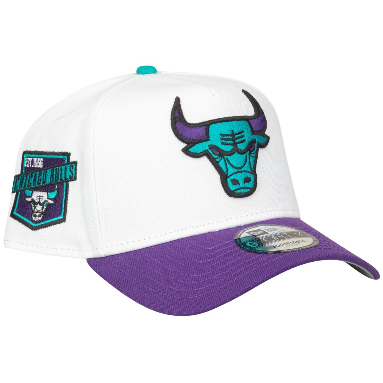 New Era 9Forty A-Frame Cap - SIDEPATCH Chicago Bulls weiß