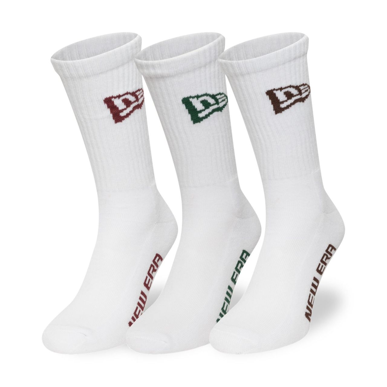 New Era Unisex Socken - CREW SOCK 3er Pack weiß