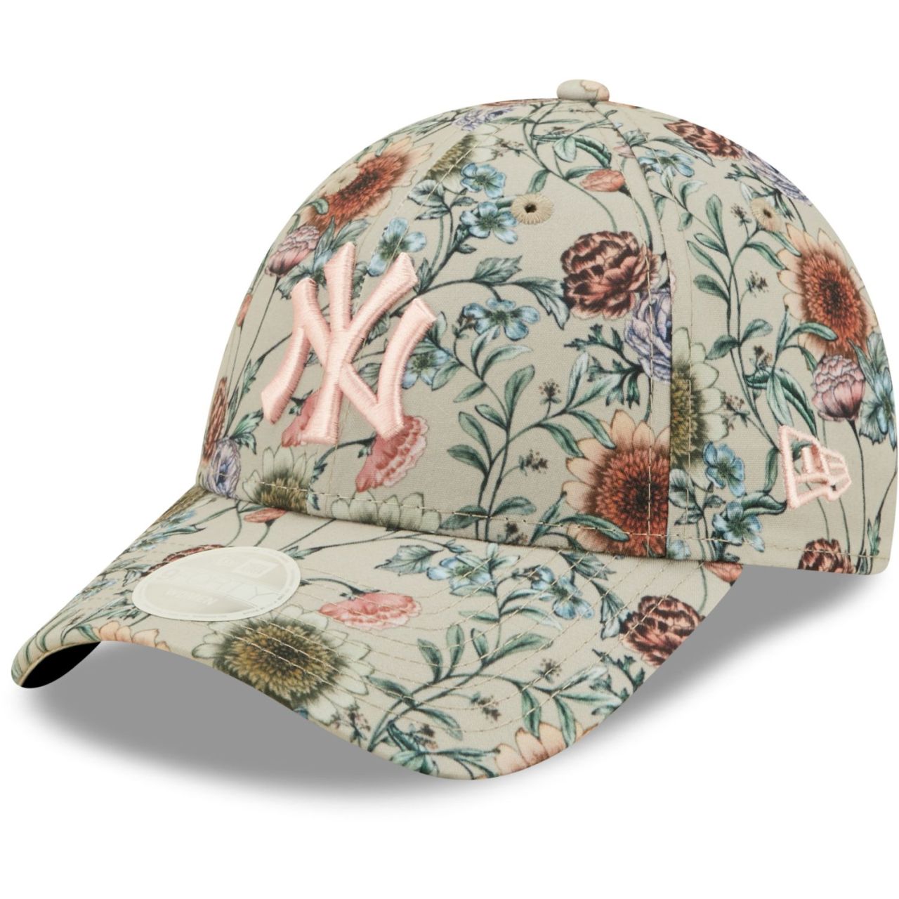 New Era 9Forty Damen Cap - FLORAL New York Yankees stone