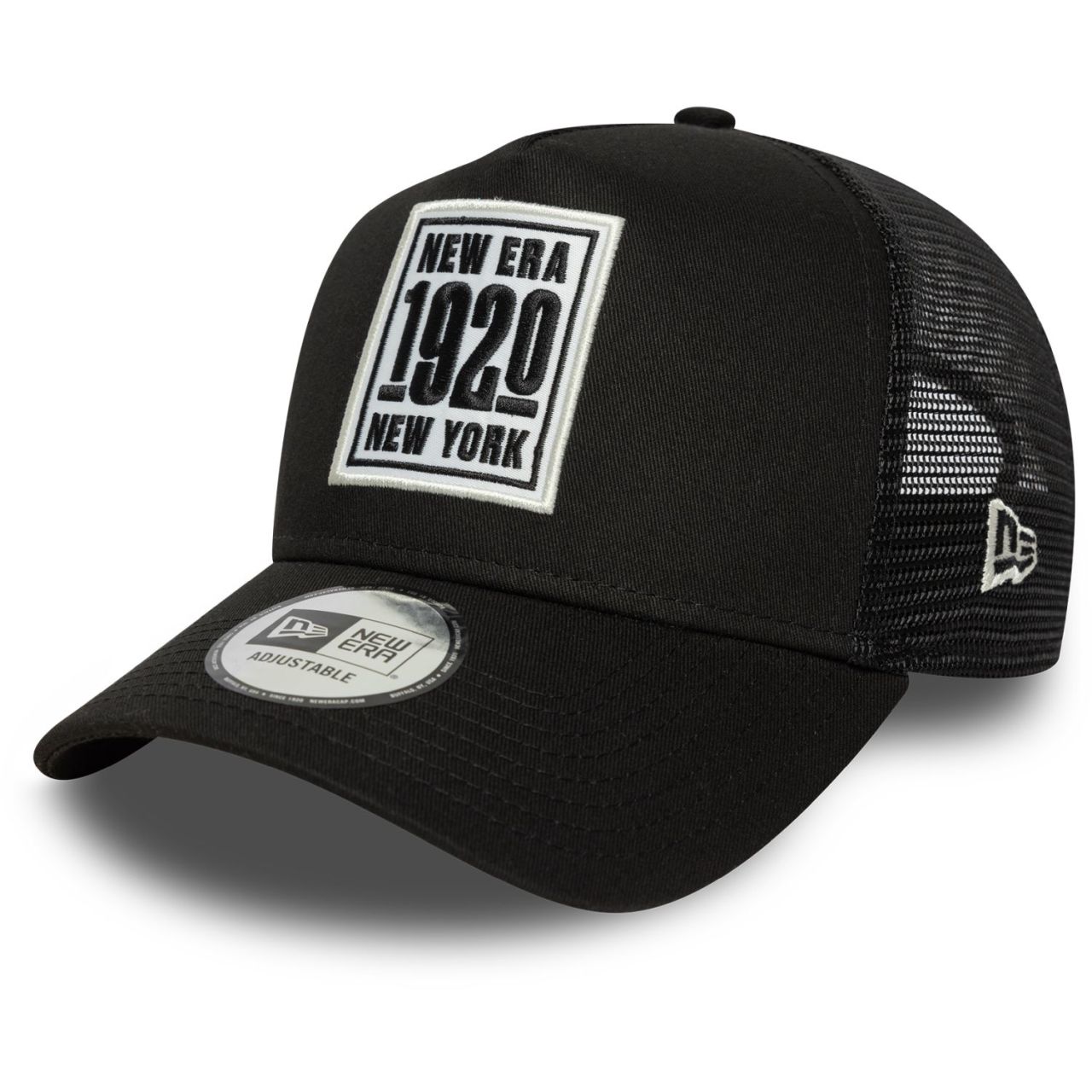 New Era Adjustable A-Frame Trucker Cap - BRAND PATCH