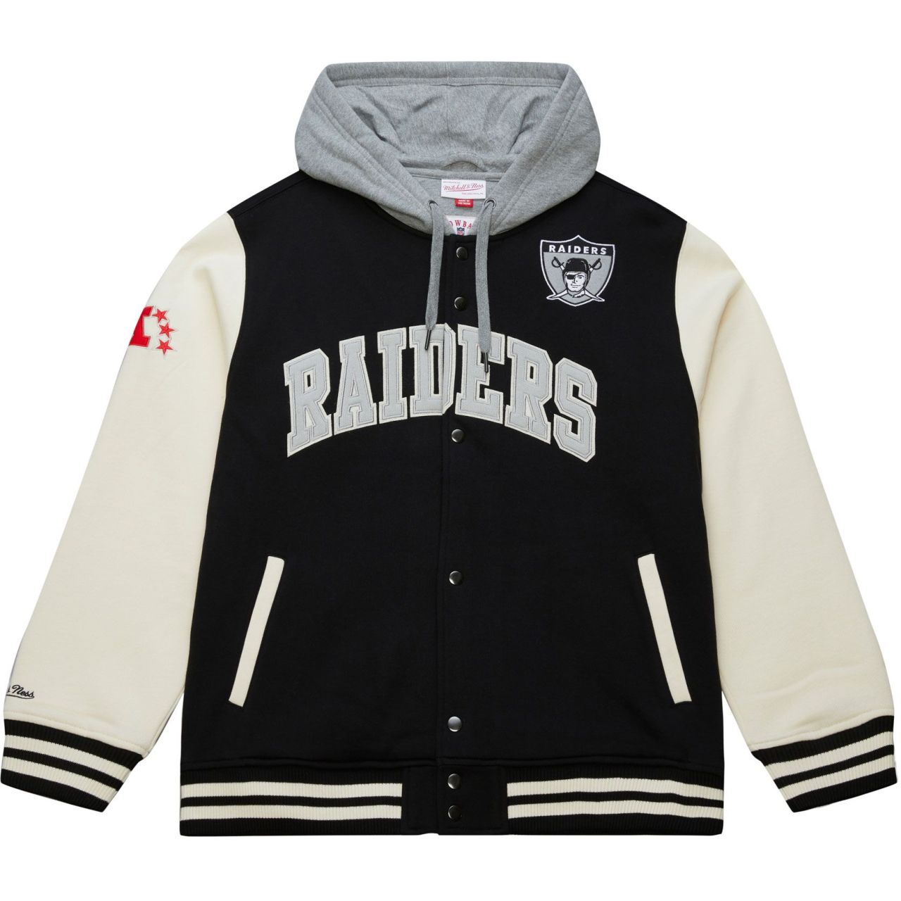 M&N Midweight Hooded Fleece Jacke - NFL Oakland Raiders