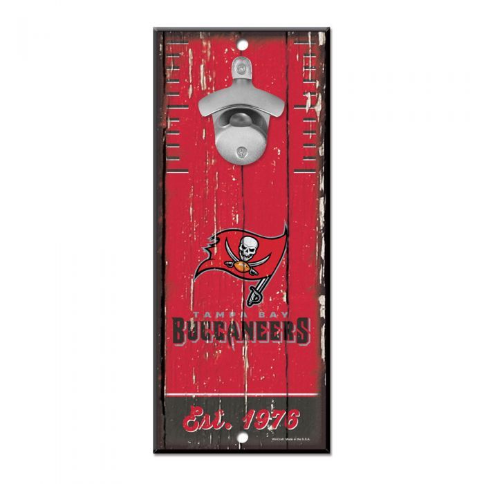Wincraft Holzschild mit Flaschenöffner Tampa Bay Buccaneers