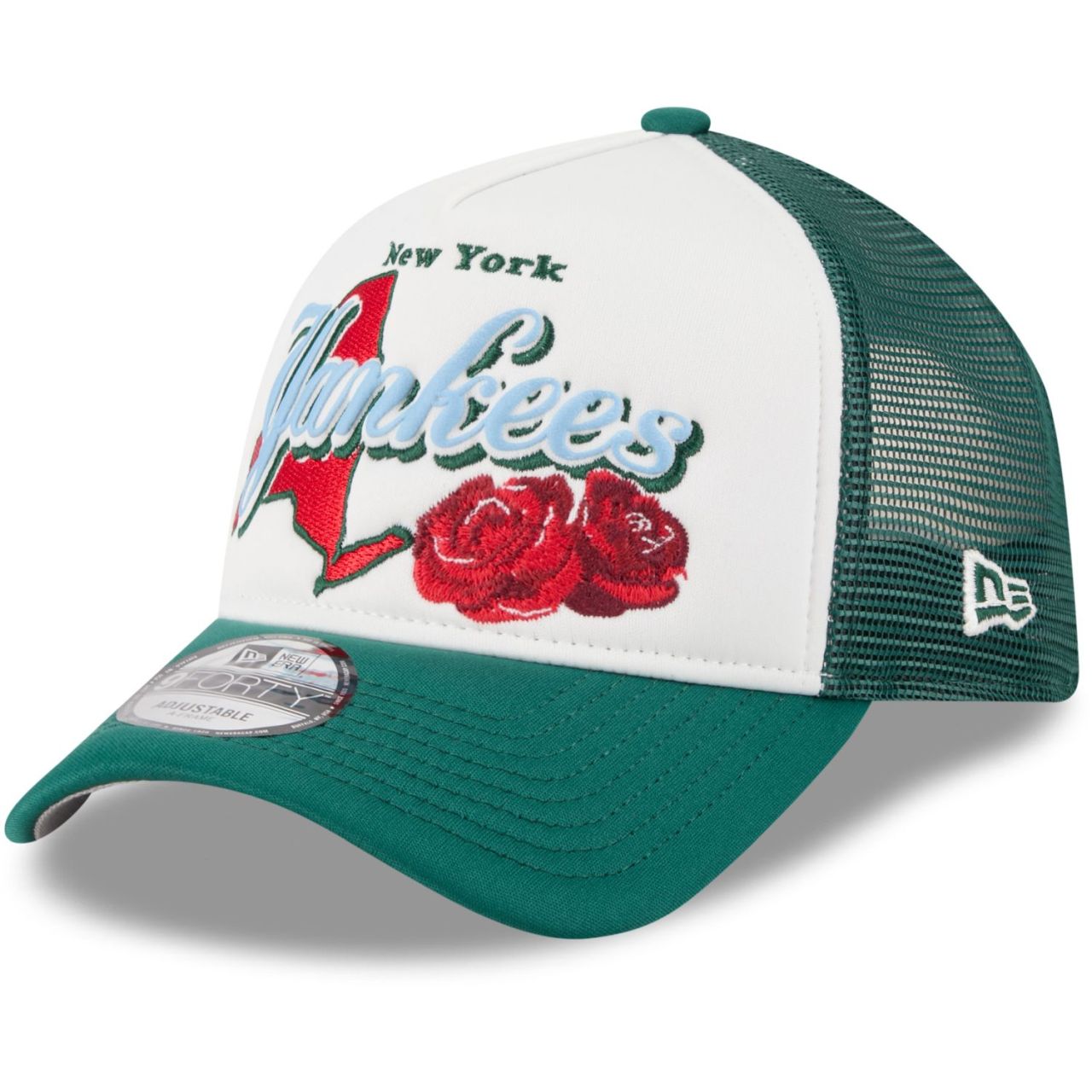 New Era A-Frame Trucker Cap STATE FLOWER New York Yankees