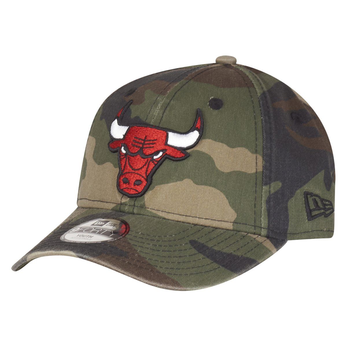 New Era Kinder 9Forty Cap - Chicago Bulls washed wood camo