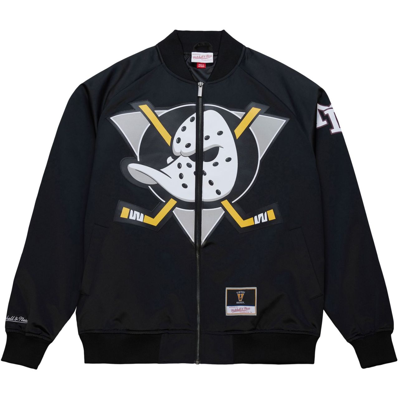 M&N Satin Bomber Jacke - Anaheim Ducks Teemu Selänne