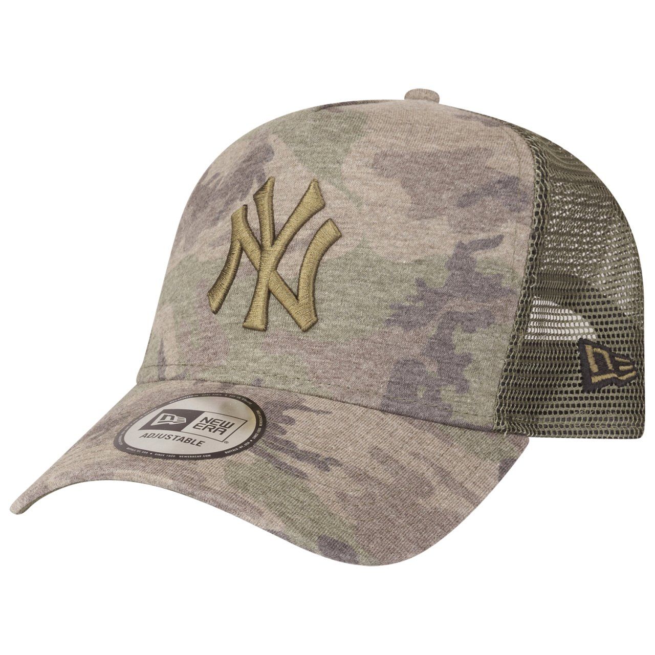 New Era A-Frame Trucker Cap - New York Yankees wood camo
