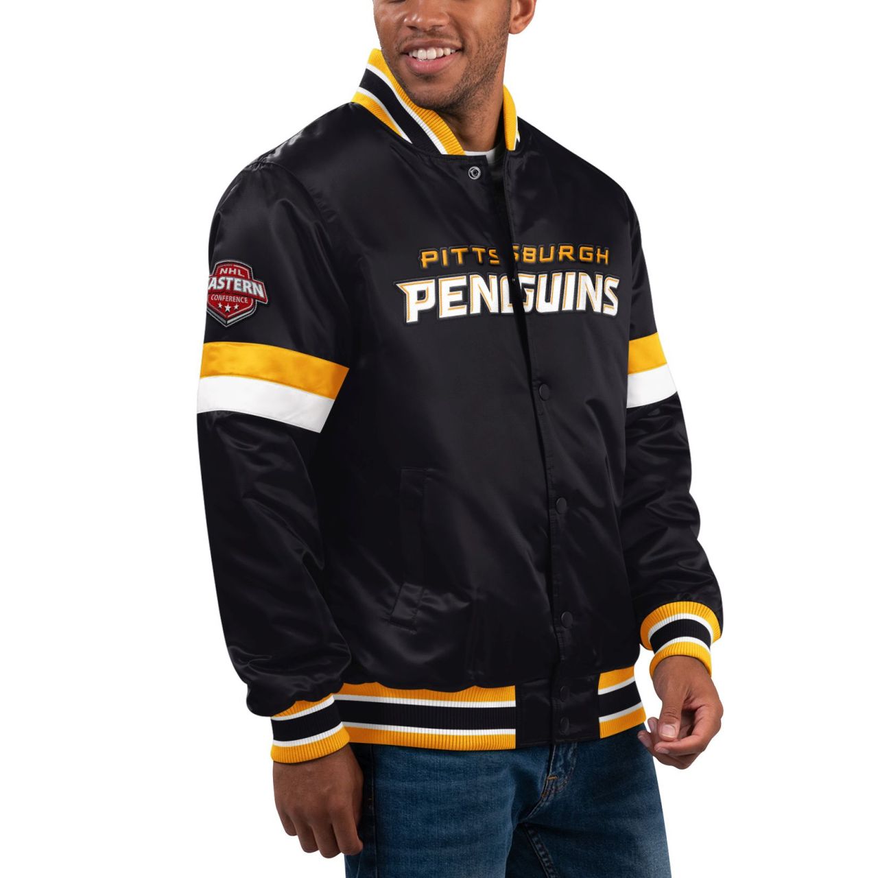 STARTER NHL Pittsburgh Penguins HOMEGAME Varsity Satin Jacke