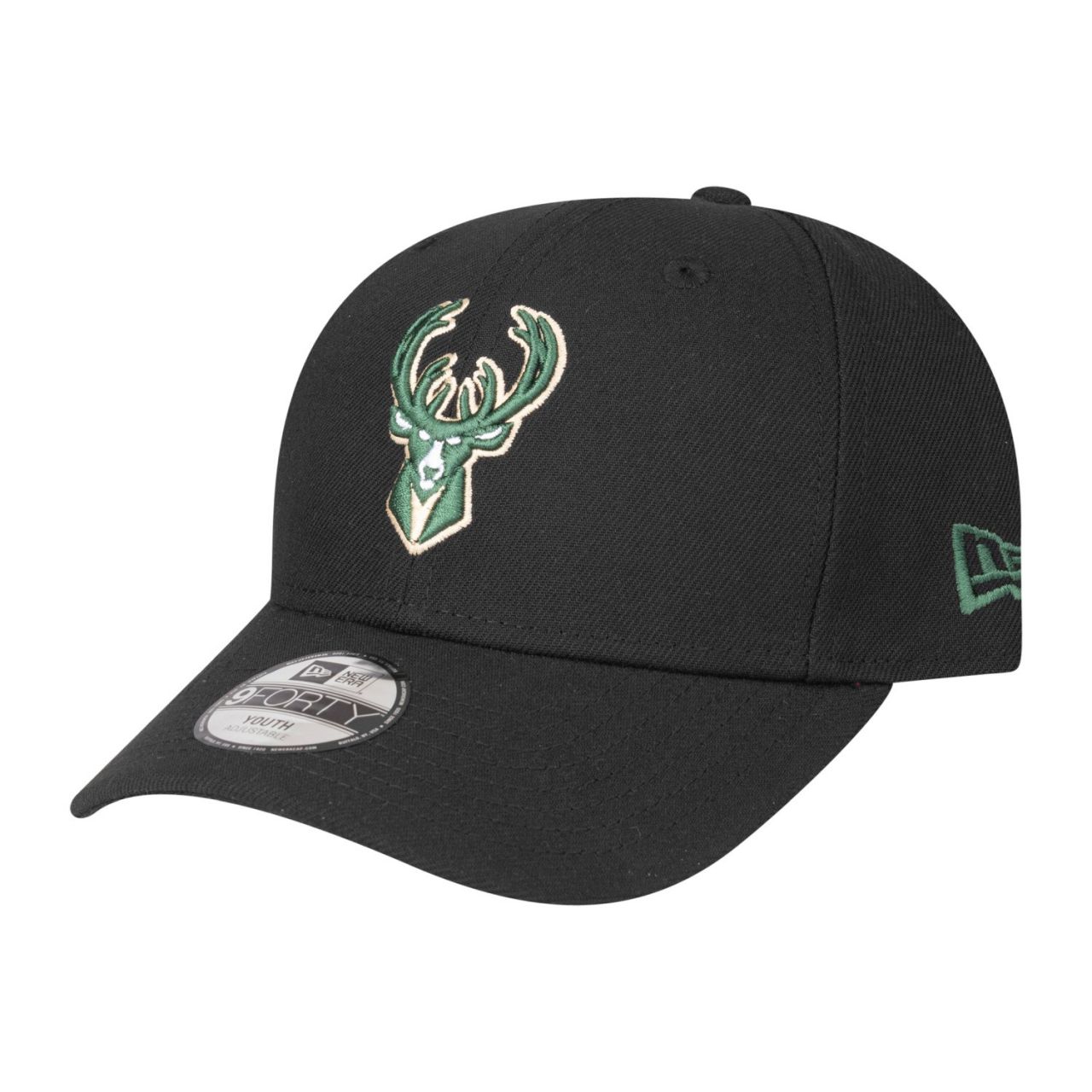 New Era Kinder 9Forty Cap - NBA Milwaukee Bucks schwarz