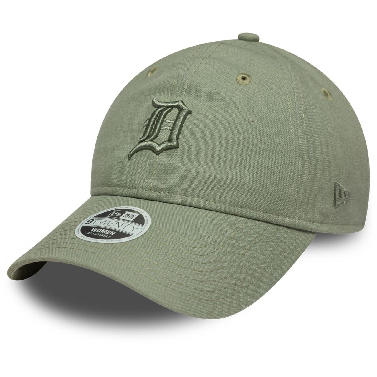 New Era 9Twenty Damen Cap - LEINEN Detroit Tigers oliv