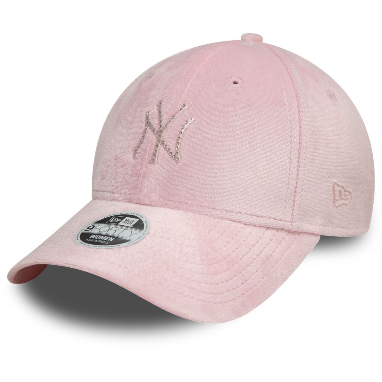 New Era 9Forty Damen Cap - VELOUR DIAMANTE NY Yankees rosa