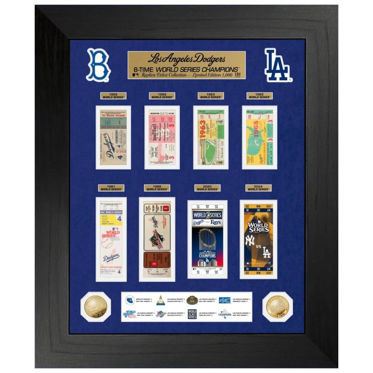 Los Angeles Dodgers World Series Tickets Deluxe Coin Bild