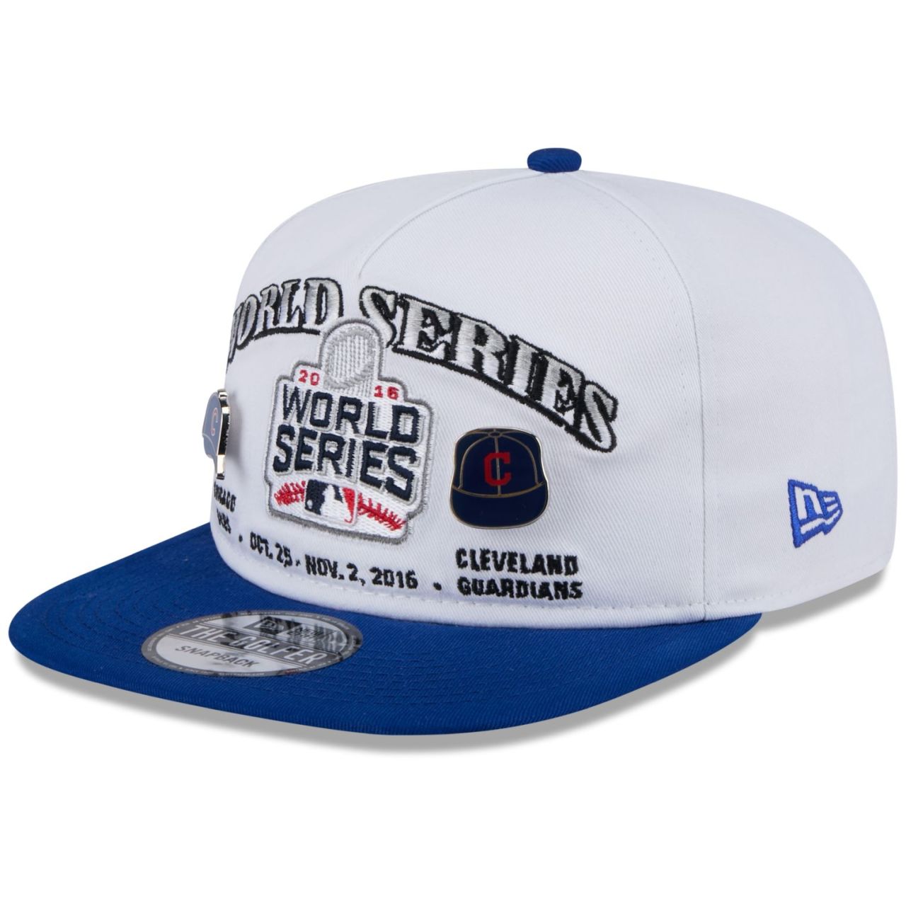 New Era Golfer Cap - WORLD SERIES 2016 PIN Cubs Indians