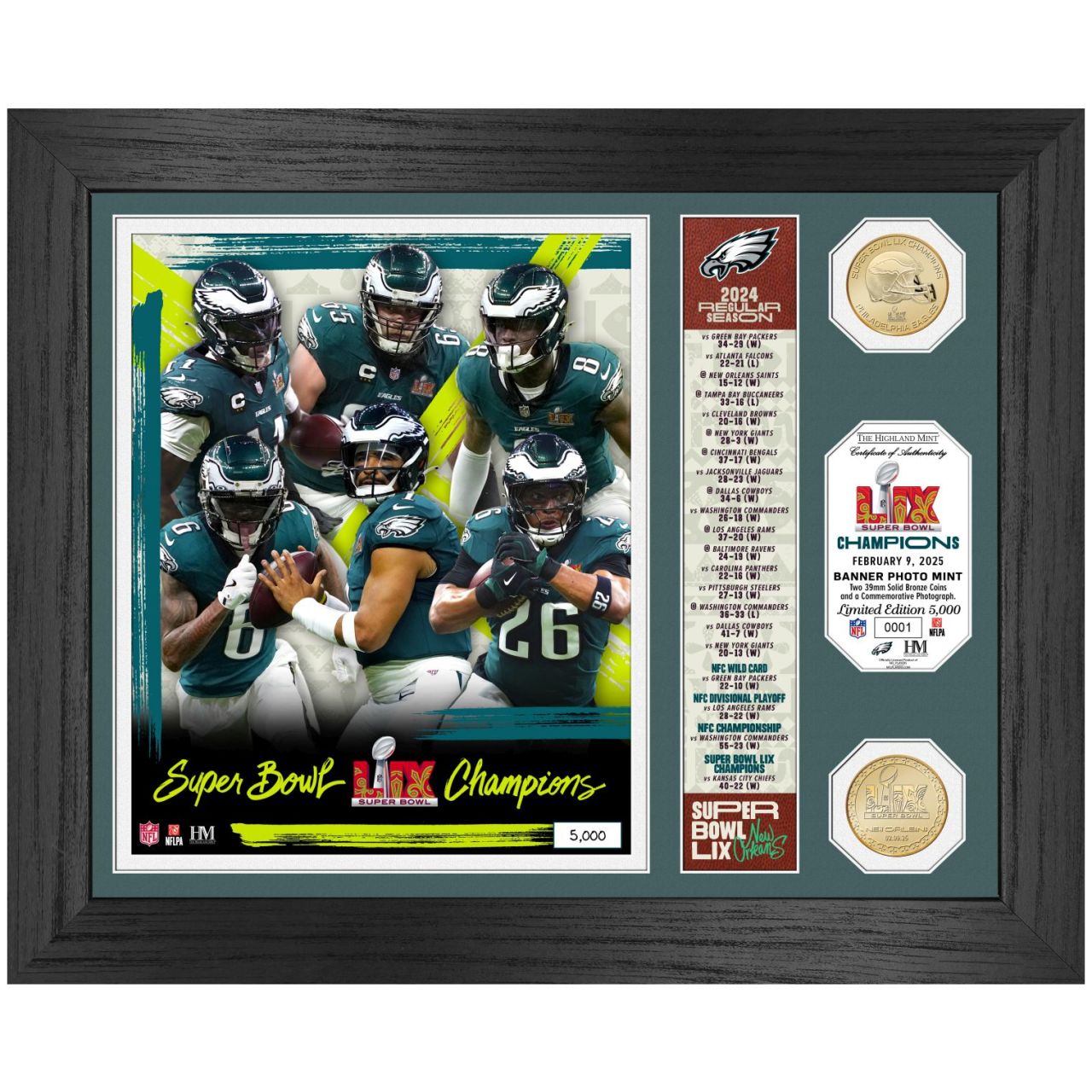 Philadelphia Eagles SB LIX Champions Team Force Coin Bild