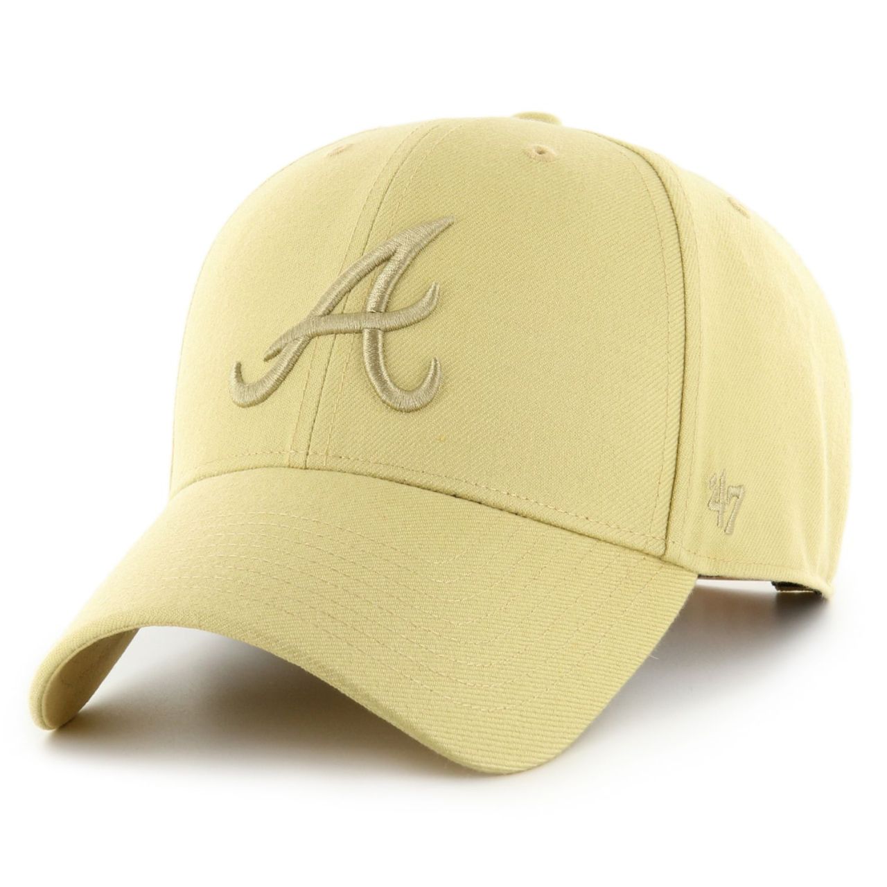 47 Brand Snapback Cap - MLB Atlanta Braves light gold