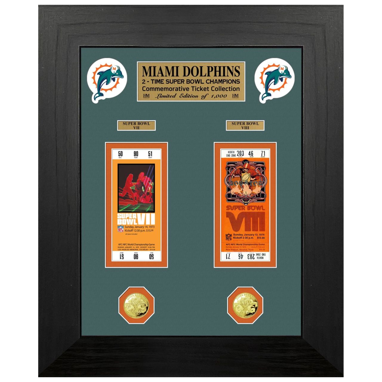 Miami Dolphins Super Bowl Championship Ticket Coin Bild