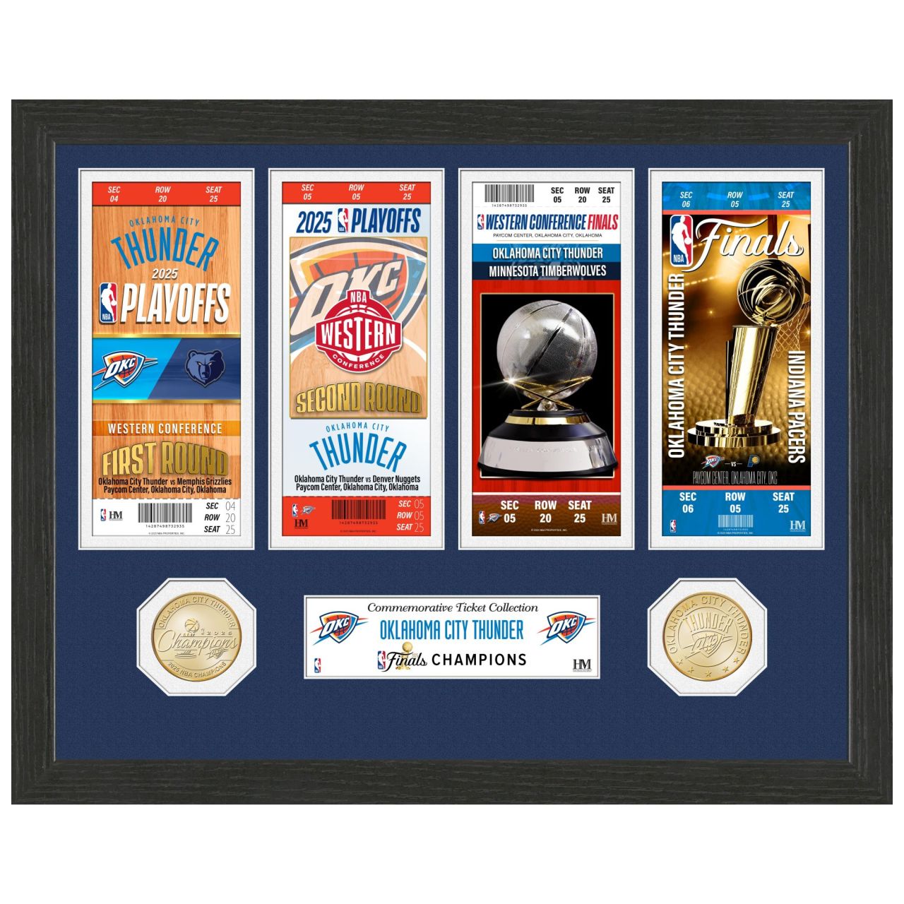 Oklahoma City Thunder 2025 NBA Champions Ticket Photo Bild