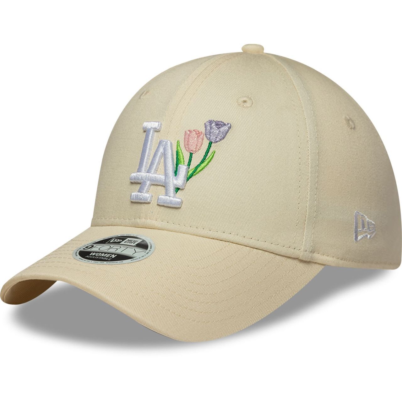 New Era 9Forty Damen Cap - FLOWER Los Angeles Dodgers beige