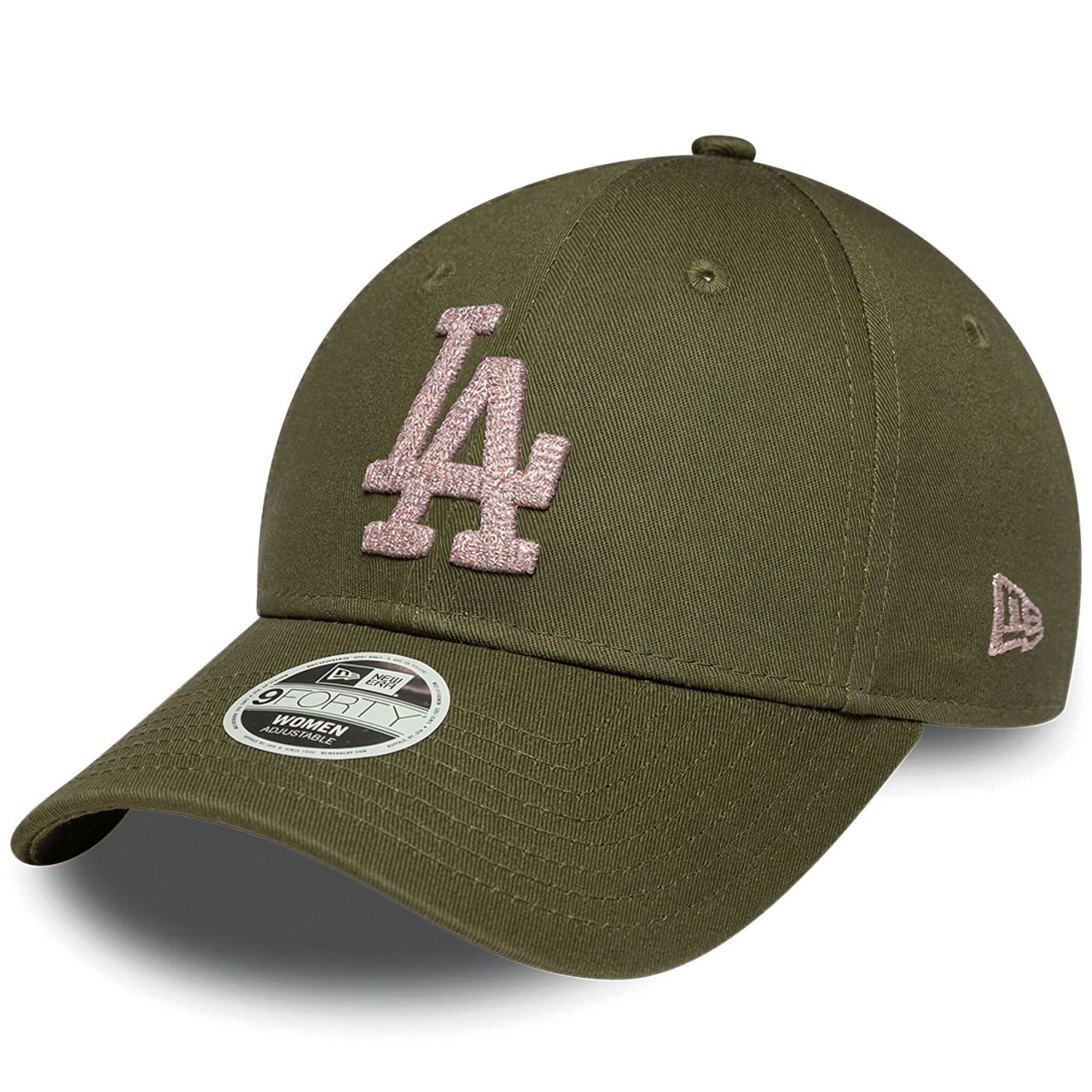 New Era 9Forty Damen Cap METALLIC Los Angeles Dodgers oliv