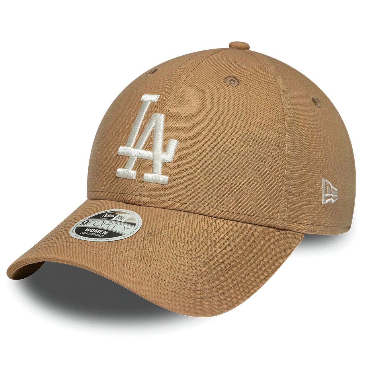 New Era 9Forty Damen Cap - LEINEN Los Angeles Dodgers camel
