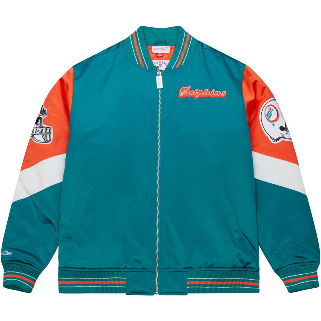 M&N Heavyweight Satin Jacke NFL Miami Dolphins