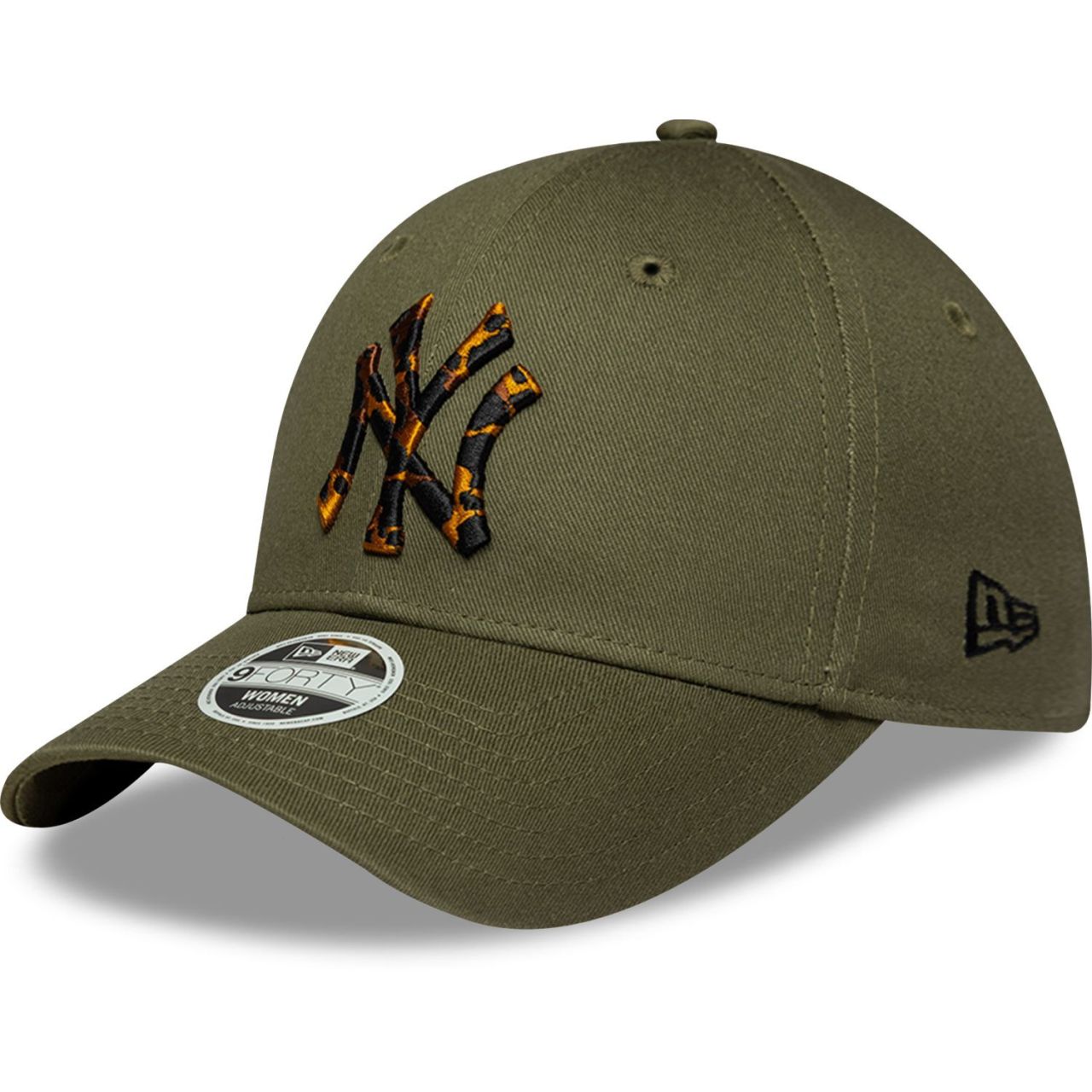 New Era 9Forty Damen Cap ANIMAL INFILL New York Yankees oliv