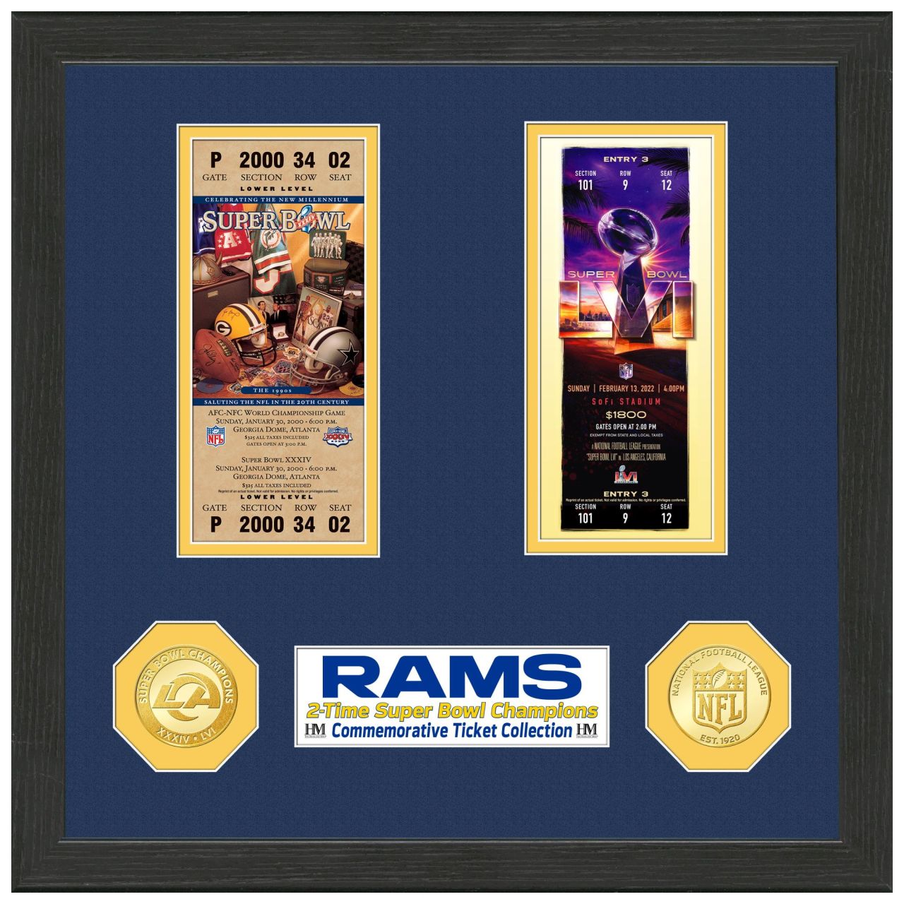 Los Angeles Rams Bowl Championship Ticket Coin Bild