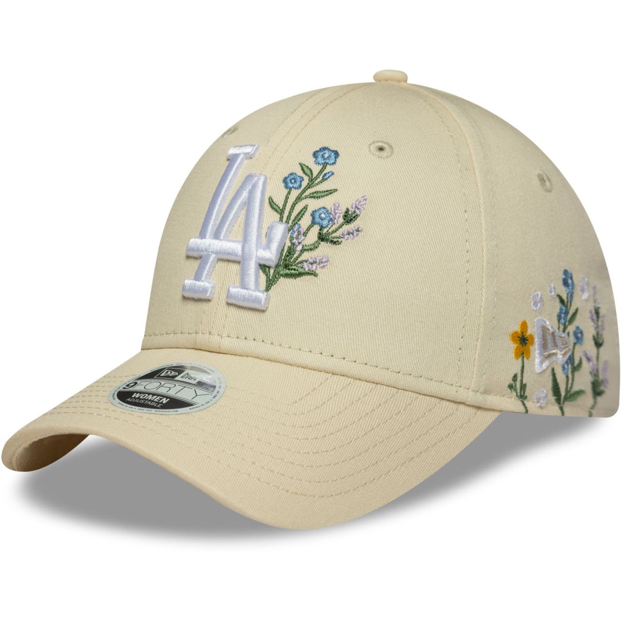 New Era 9Forty Damen Cap - FLORAL Los Angeles Dodgers beige