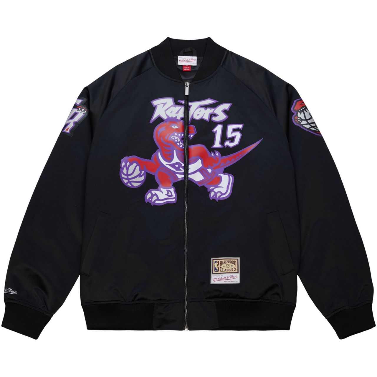 M&N Satin Bomber Jacke - MAXXED Toronto Raptors Vince Carter