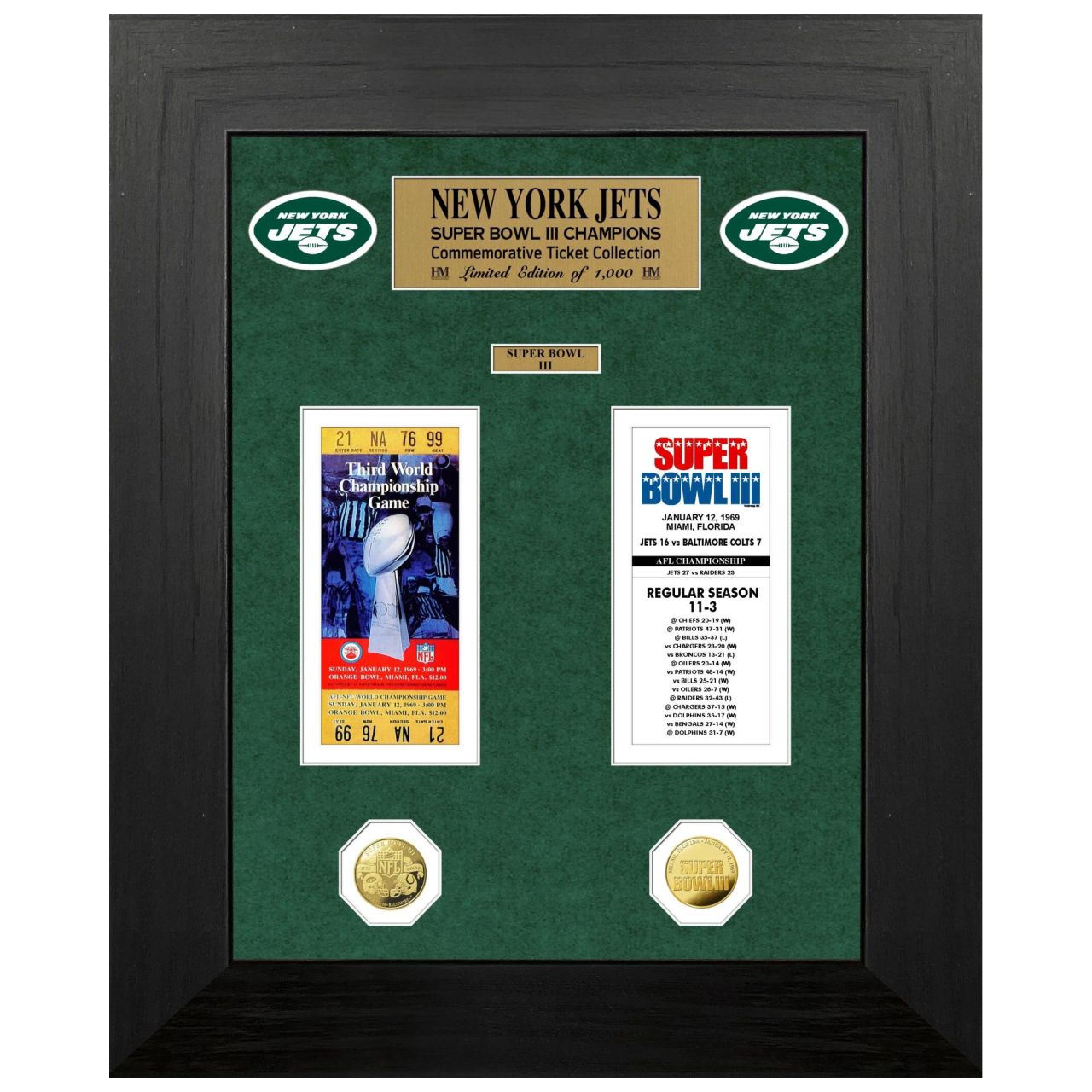 New York Jets Super Bowl Championship Ticket Coin Bild