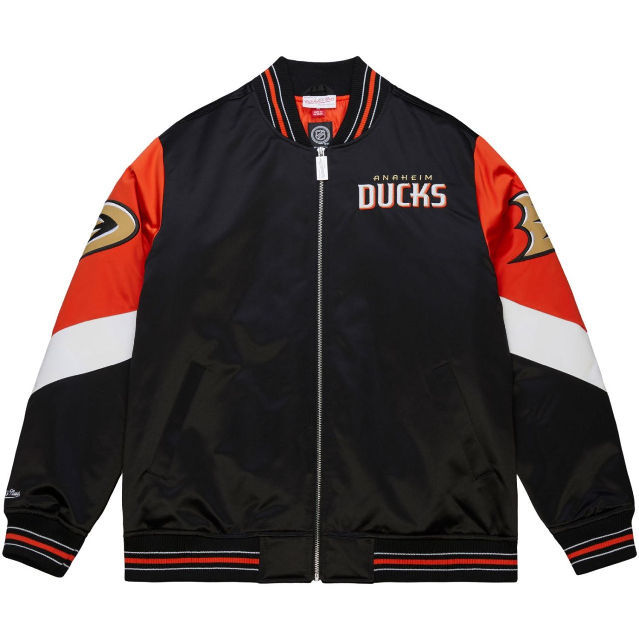 M&N Heavyweight Satin Jacke NHL Anaheim Ducks