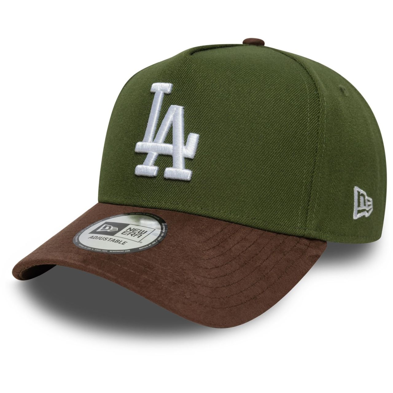 New Era A-Frame Trucker Cap - SUEDE Los Angeles Dodgers oliv