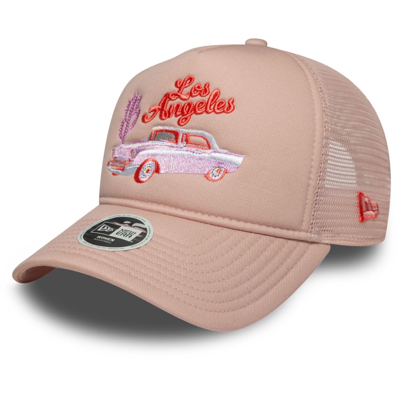 New Era Damen A-Frame Trucker Cap WESTERN Los Angeles rosa