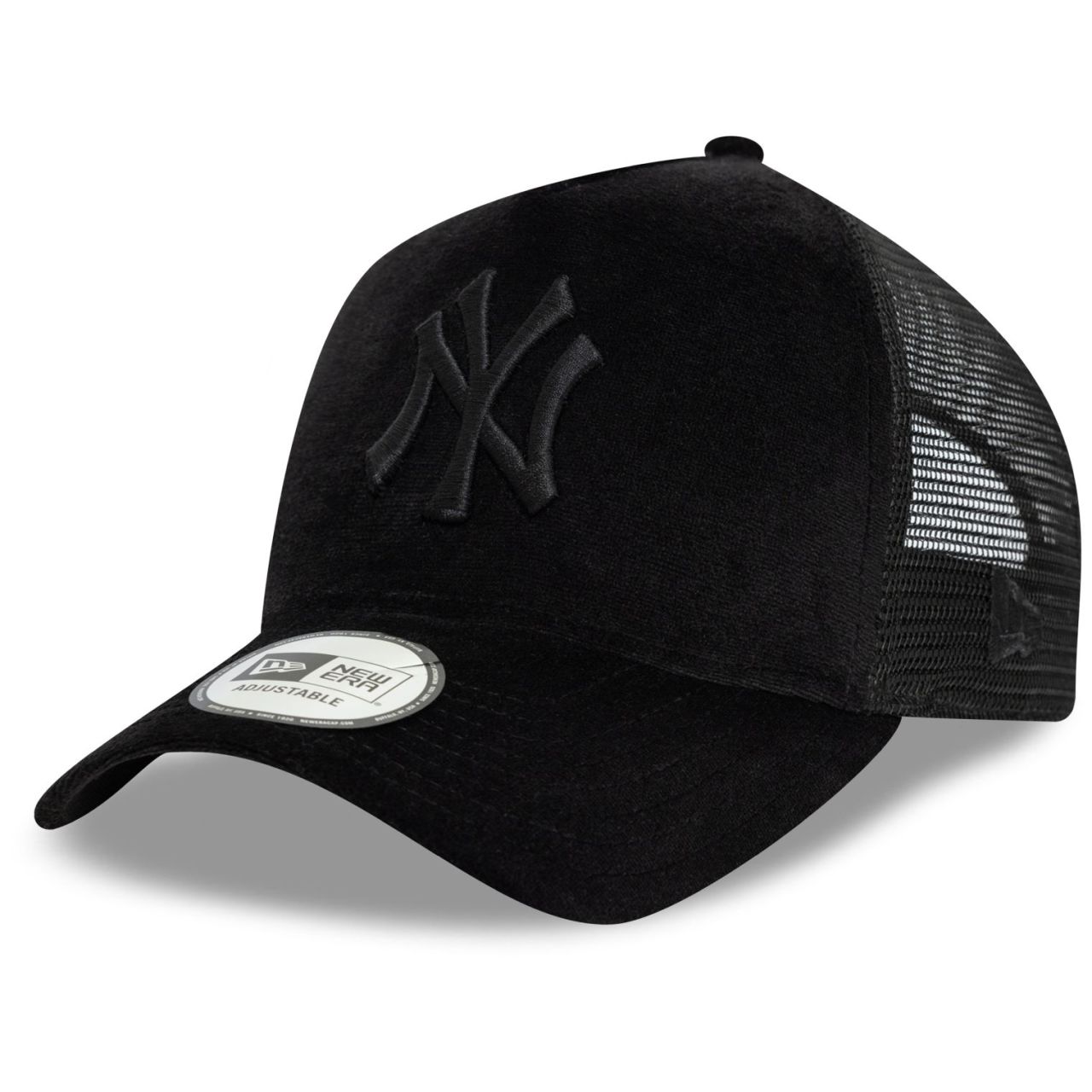New Era Trucker Damen Cap - VELOUR New York Yankees schwarz