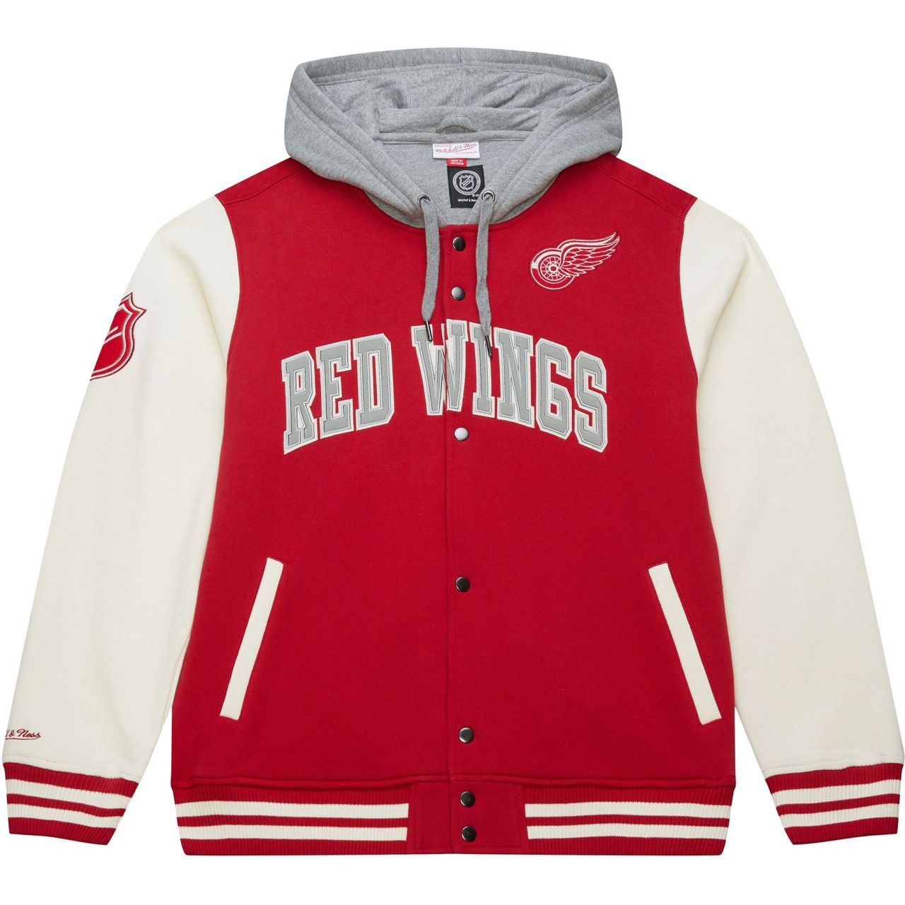M&N Midweight Hooded Fleece Jacke - Detroit Red Wings