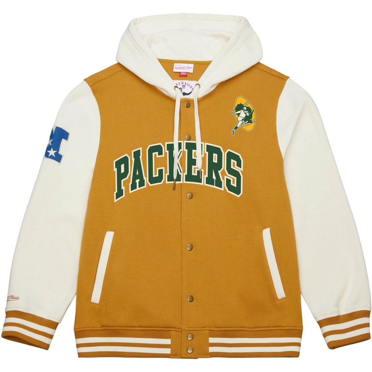 M&N Midweight Hooded Fleece Jacke - Green Bay Packers