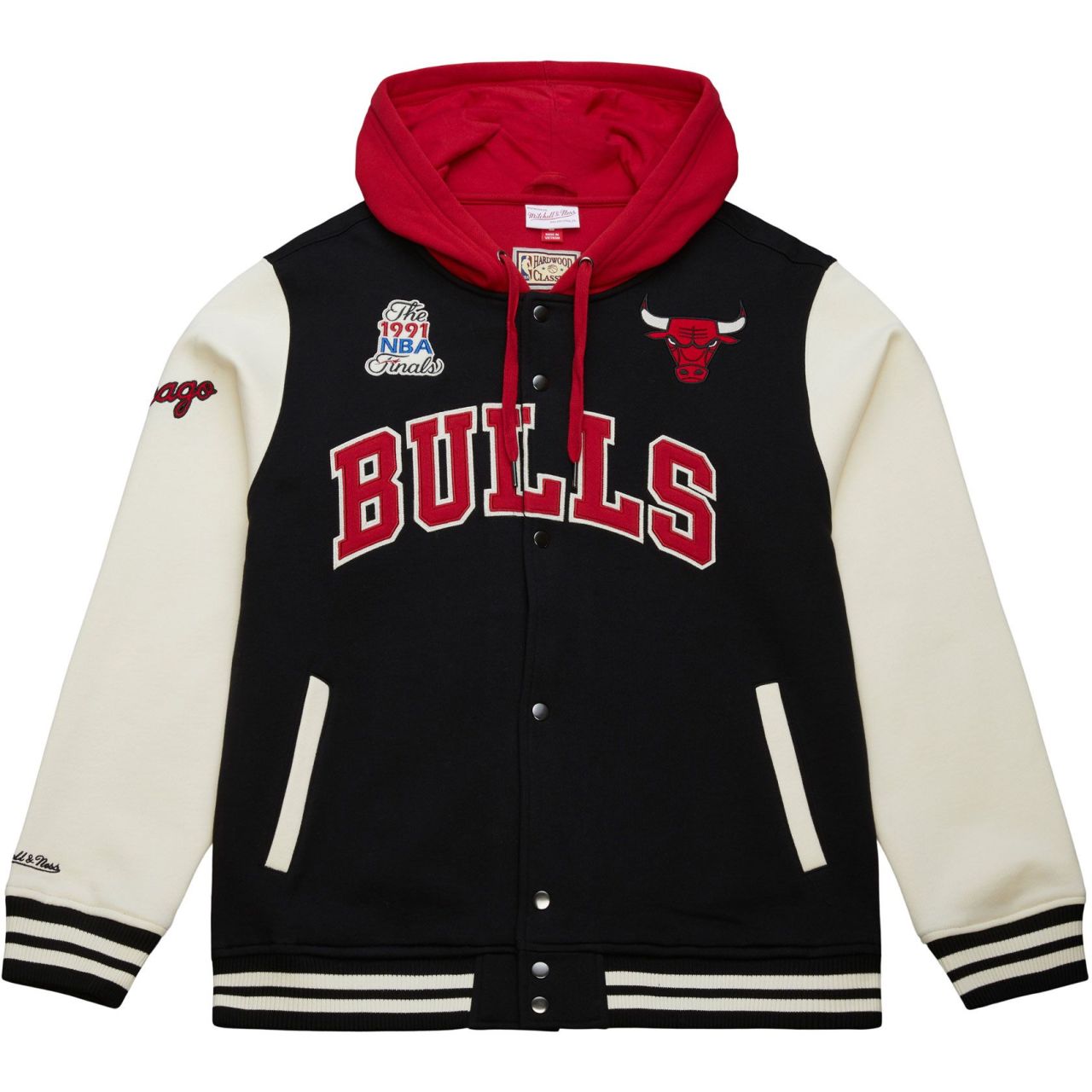 M&N Midweight Hooded Fleece Jacke - Chicago Bulls