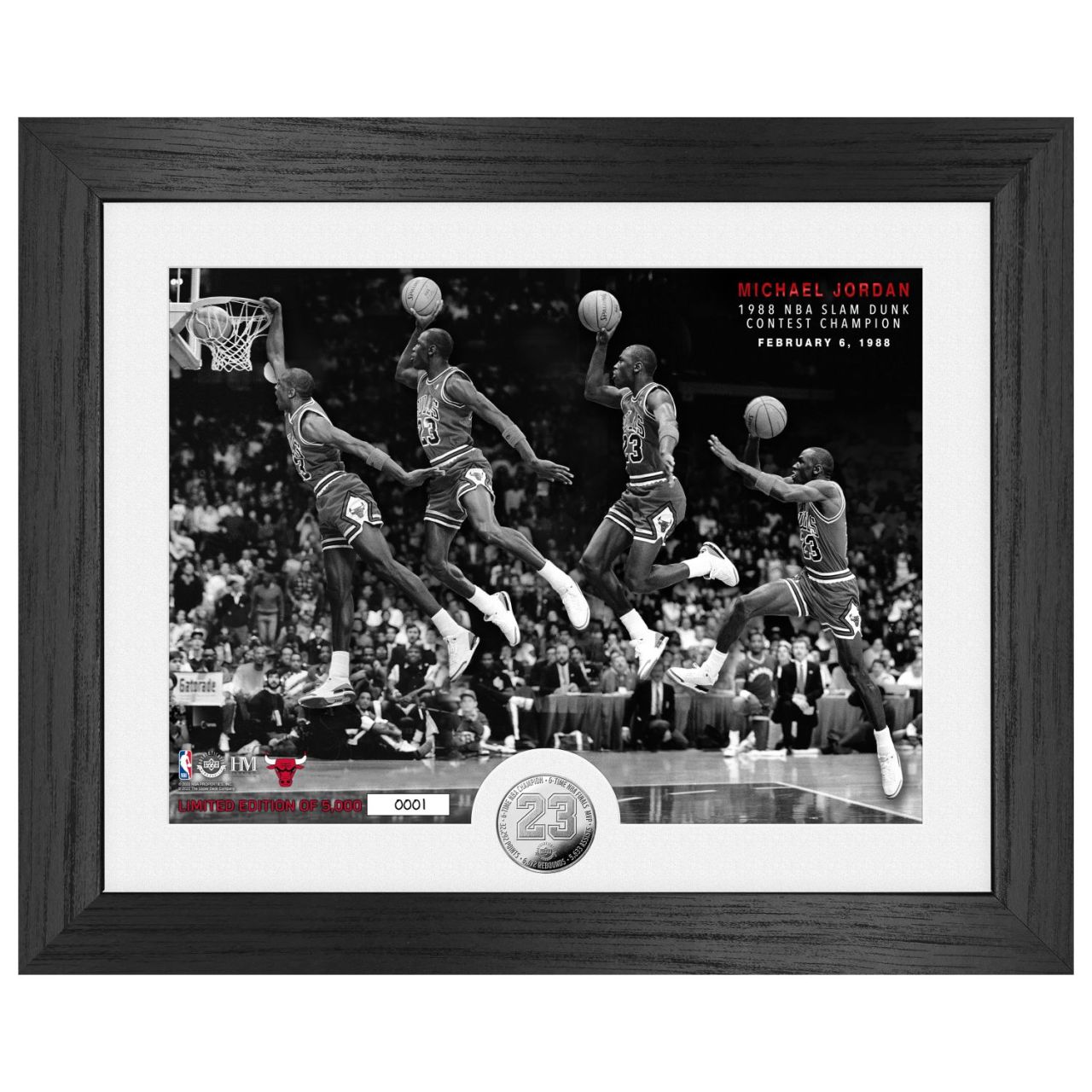 Michael Jordan Chicago Bulls Slam Dunk NBA Coid Bild