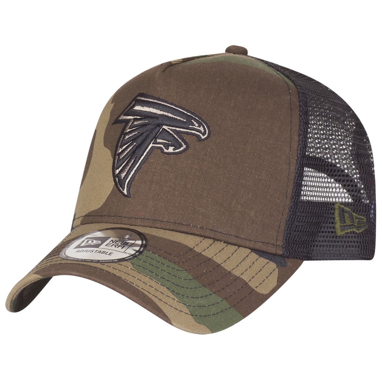 New Era Adjustable Trucker Cap - Atlanta Falcons wood camo