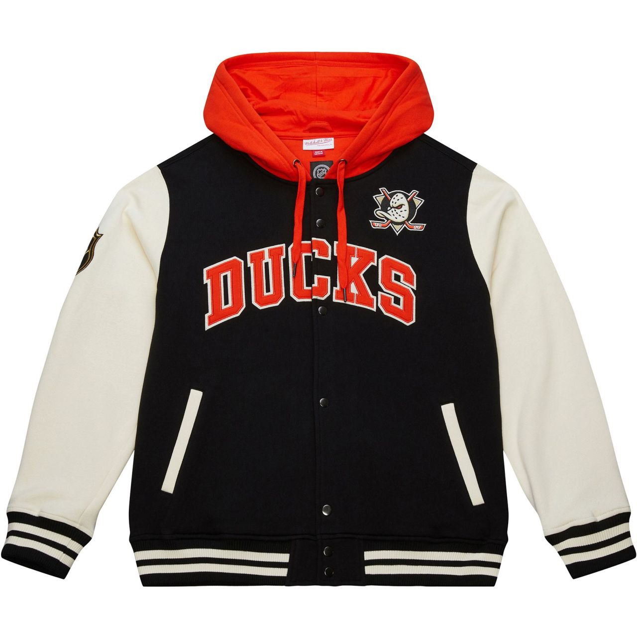 M&N Midweight Hooded Fleece Jacke - Anaheim Ducks