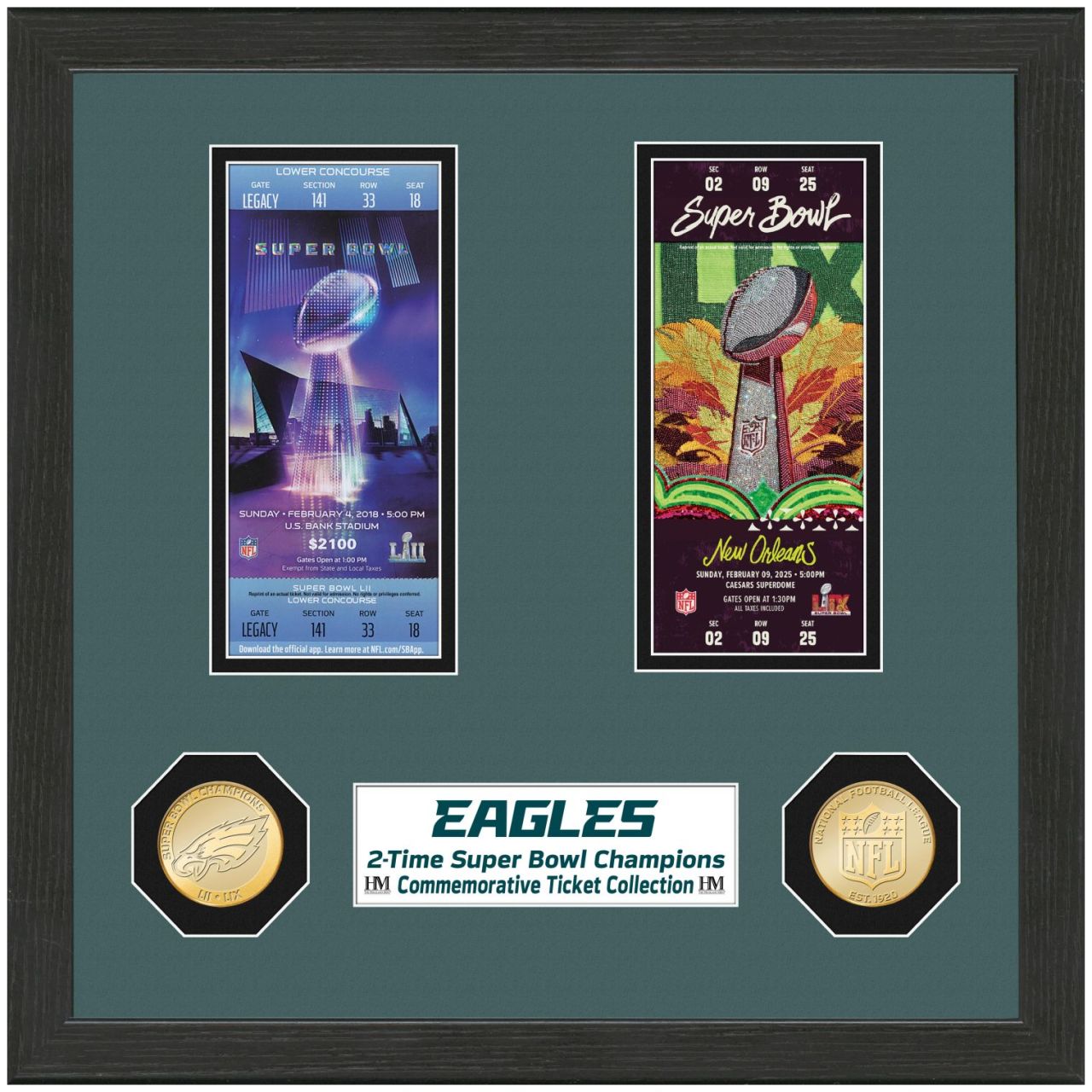 Philadelphia Eagles Super Bowl Championship Ticket Coin Bild