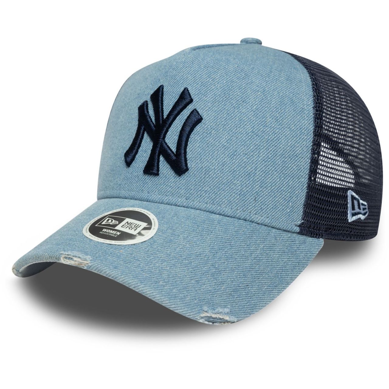 New Era Damen Trucker Cap - DENIM New York Yankees sky blue