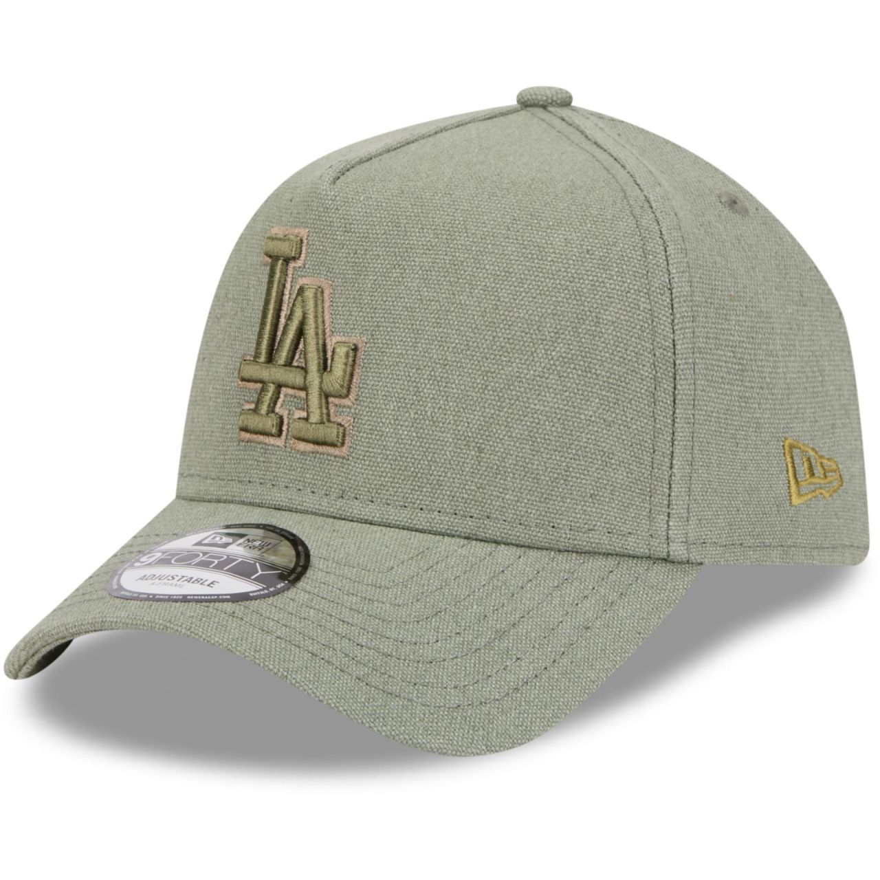 New Era A-Frame Trucker Leinen Cap Los Angeles Dodgers oliv