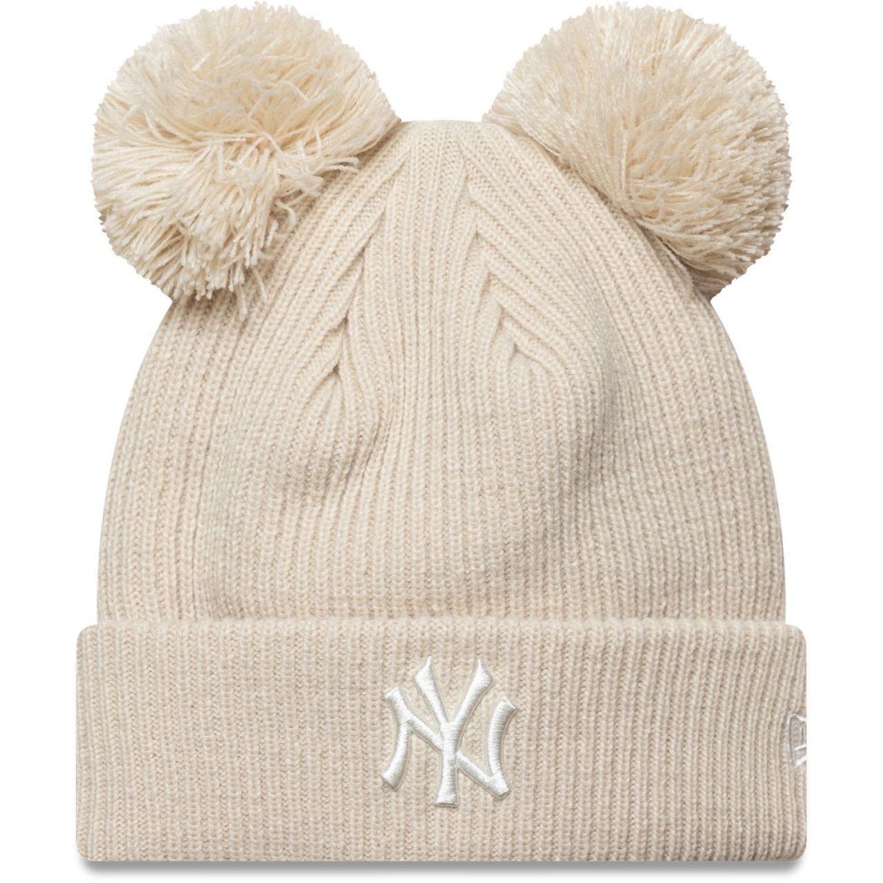 New Era Damen Double Bobble Wintermütze NY Yankees beige